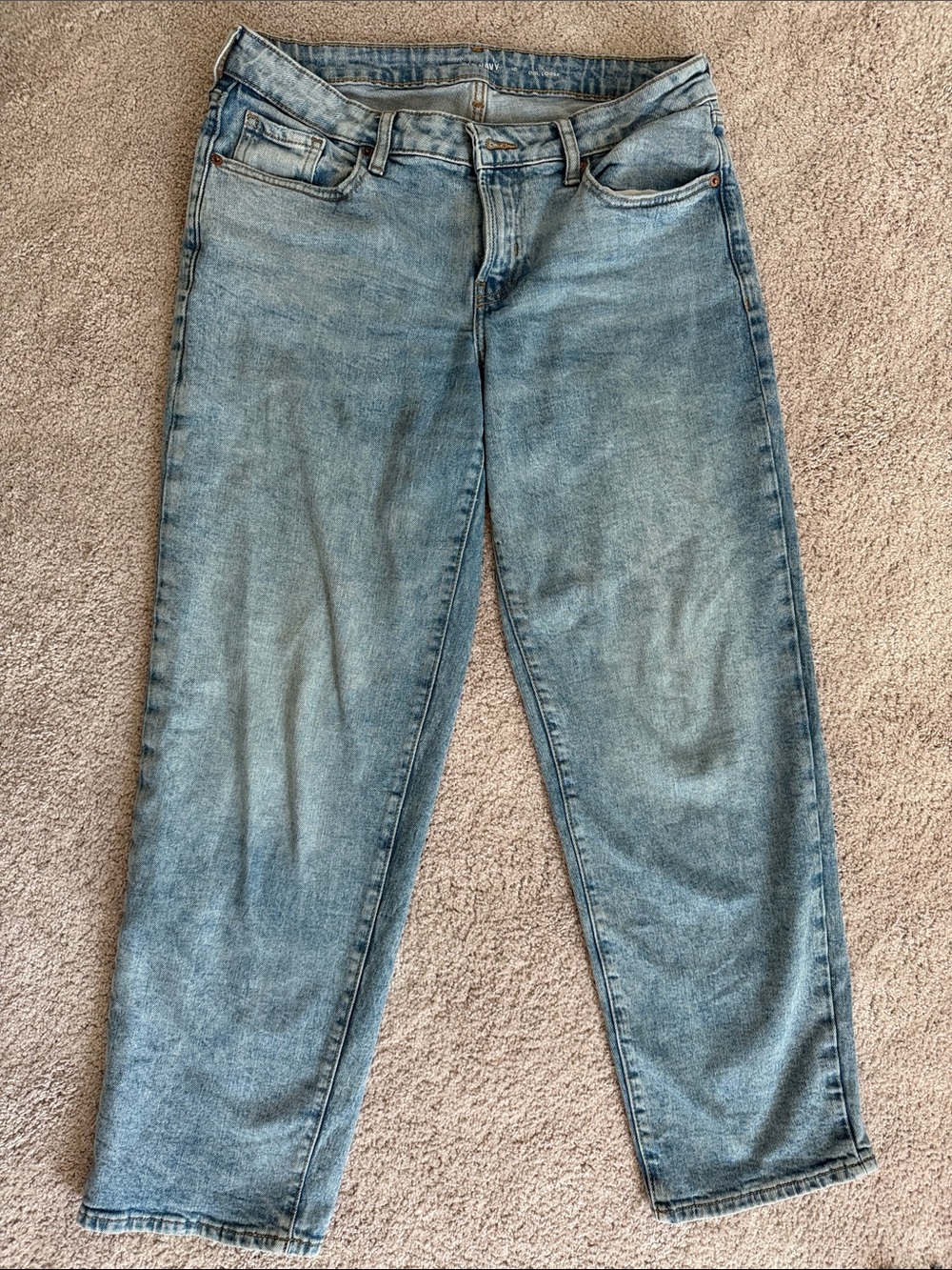 Old Navy Women's Faded Light Blue Boyfriend Jeans